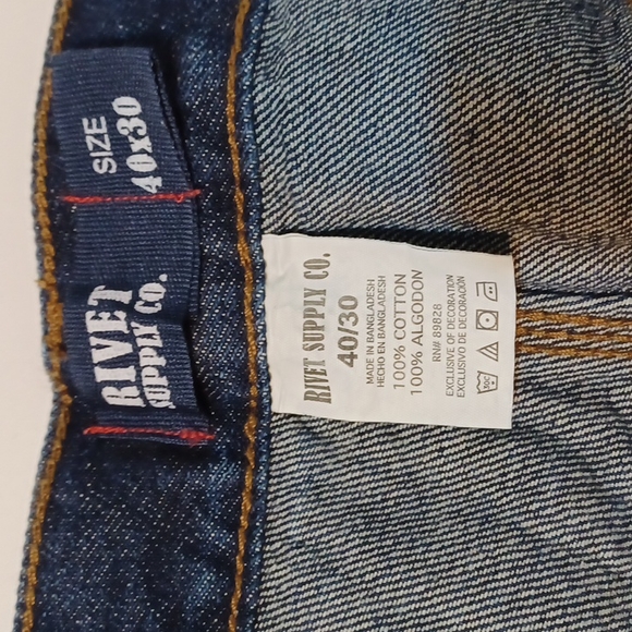 NWT Rivet Supply Co. Mens 100% Cotton Straight Fit Blue Denim Jeans - Picture 4 of 13